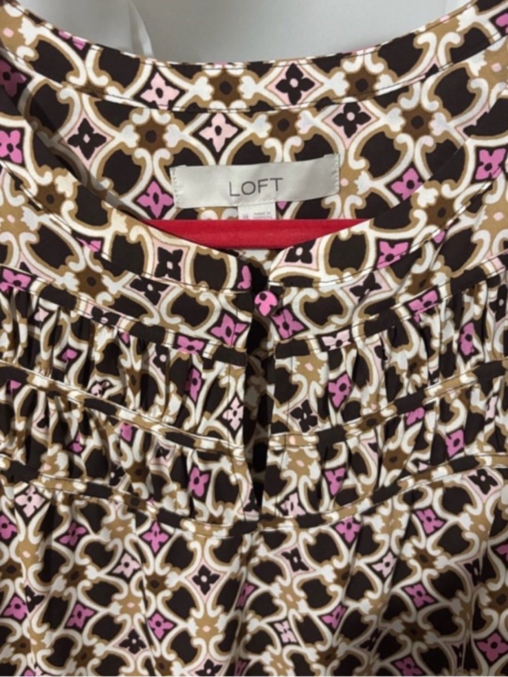 LOFT Geometric Blouse - Picture 6 of 6